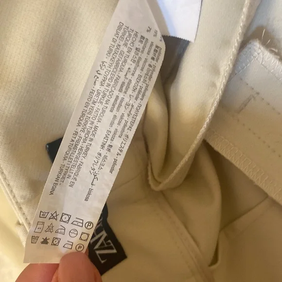 ZARA PANTS WITH FABRIC-COVERED BELT SIZE S - Picture 7 of 7